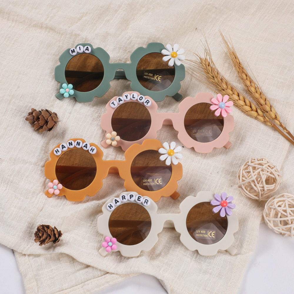 Customize Name Sunglasses For Baby Girl Kids Fun Prints