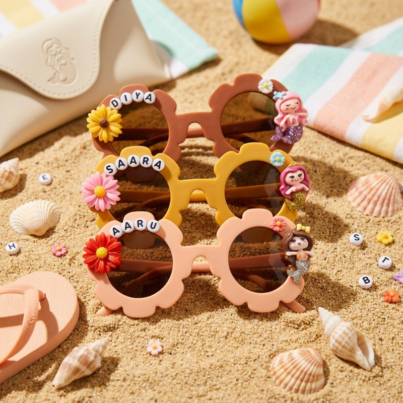 Glitter Mermaid Customized Kids Sunglasses