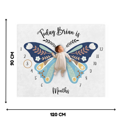 Custom Name Baby Milestone Blanket