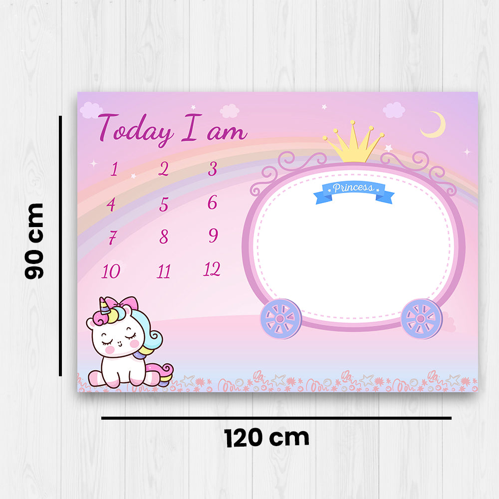 Unicorn Baby Milestone Blanket