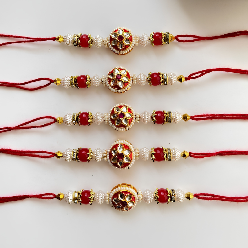 Royal Kundan Rakhi Collection ( Set of 5 )