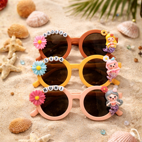 Glitter Mermaid Personalized Kids Sunglasses