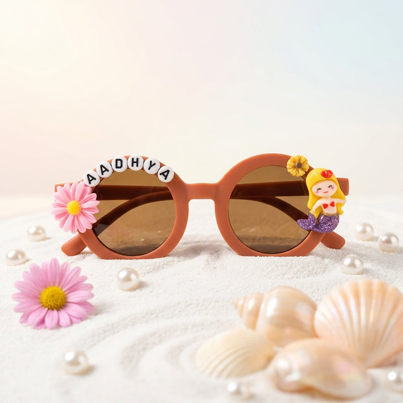 Glitter Mermaid Personalized Kids Sunglasses