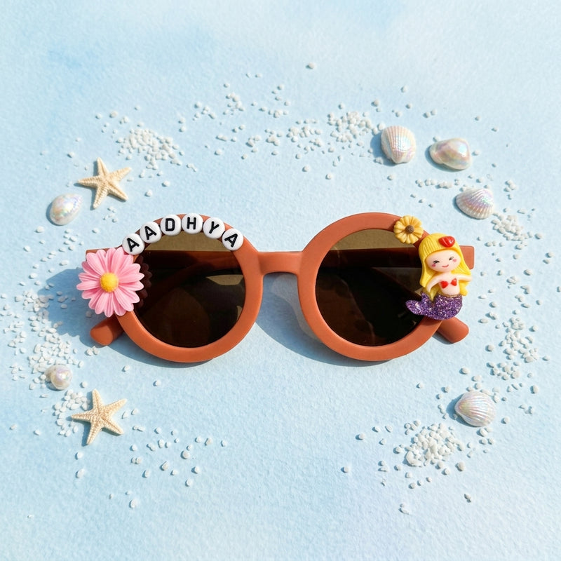 Glitter Mermaid Personalized Kids Sunglasses