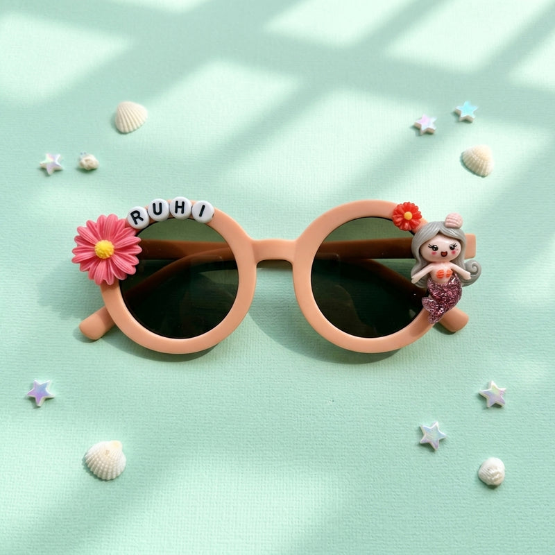 Glitter Mermaid Personalized Kids Sunglasses